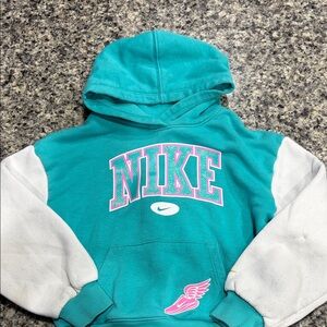 Nike Kids Turquoise and White Sweatshirt